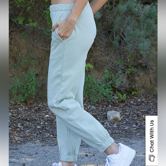 John Galt Sage Green Rosa Sweatpants O/S - Picture 1 of 16